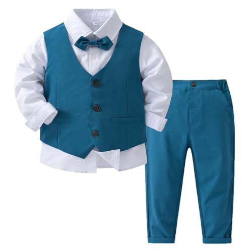 Rswnyirn Baby Anzug Jungen Hochzeit Taufe Smoking Outfit 3tlg. Taufanzug...