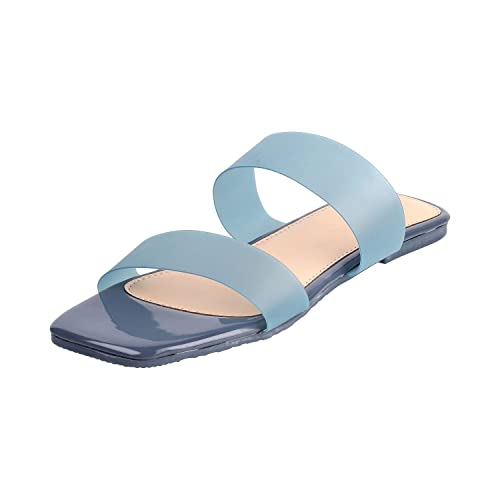 Image of Metro Women Synthetic Leather Flat Slip-on Fashion Sandal