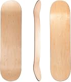 tonchean Plain Skateboard Decks for Painting 8'' x 31'' Maple Skateboard Deck Blank 7 Layers 220lbs