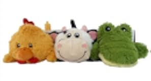 Cozie Play Pack Dog Toys – 3-Pack Plush Squeaky Toys, Extra Durable Indoor Chew & Snuggle Fun, Adorable Characters for Small to Medium Dogs