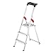 Price comparison product image Hailo 8160-307 L60 Safety Ladder, 3 Steps, Multifunction Tray, Hinge Protection, Made in Germany