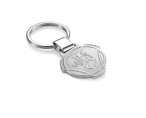 KINGOF Official Genuine Scania Truck Griffin Logo Round Silver Metal Keyring New GIFT