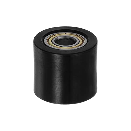 sourcing map Kettenrolle Riemen Scheibe Spanner 10mm Nylon Zylinder Schieberegler für Mini Motorrad Dirt Fahrrad Atv Go-Kart Schiebetür Bewässerung Ausrüstung Schwarz