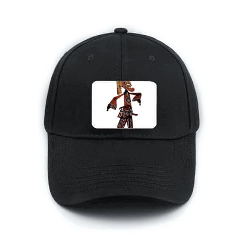 Casquette de baseball noire réglable avec motif brodé artistique exclusif