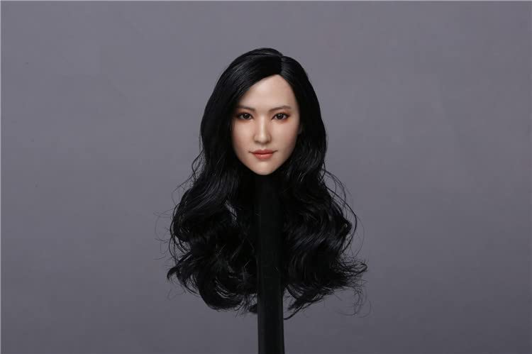Amazon.com: 1/6 Scale Female Head Sculpt,Asian Girl Long Curls