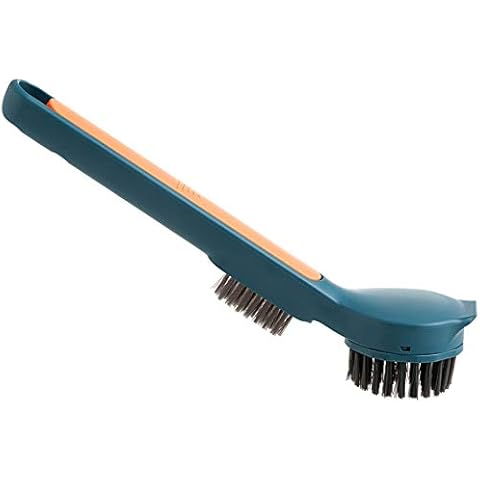 grefen Wooden Dish Brush, Premium Long-Handled Dish Washing Brush with 2 Pcs Replacement Heads,Sink Cleaning Dirt Remove Hanging Brush Detachable Kitchen Set Pans Pots Scrubbing Household Cover