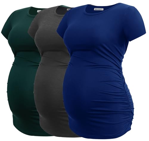 Vêtement de grossesse pour le quotidien lot de 3 t-shirts de maternité froncés S