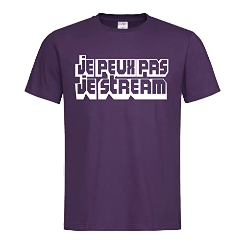 Tshirt Je Peux Pas Je Stream Tshirt Violet Couleur des Gamer, Streaming Twitch Cadeau Anniversaire, Cadeau Gamer