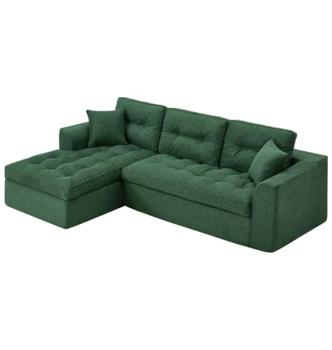 Image of Hobestluk Couch Sofa for Bedroom, Living Room, Office (Green-L, Large)