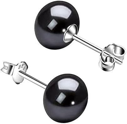 SIVYAA Fresh Water Pearl Earrings Set | Pure 925 Sterling Silver | High Lustre Real Pearl Studs| Gift Item for Women & Girls | 6 Month Warranty