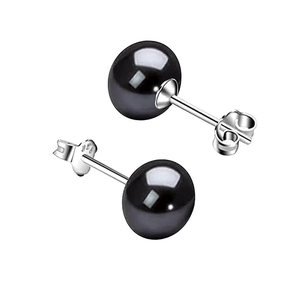 SIVYAA Fresh Water Pearl Earrings Set | Pure 925 Sterling Silver | High Lustre Real Pearl Studs| Gift Item for Women & Girls | 6 Month Warranty