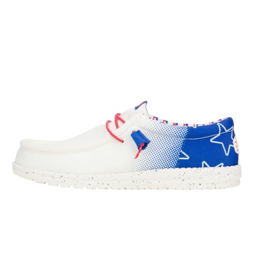 Image of HEYDUDE Wally Patriotic, Mens Shoes, Slip-on Loafers, Comfortable & Light-Weight
