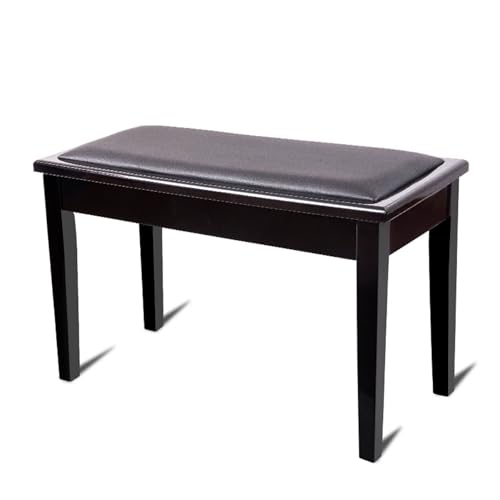 Banc de piano en bois massif et cuir PU rembourré de haute qualité