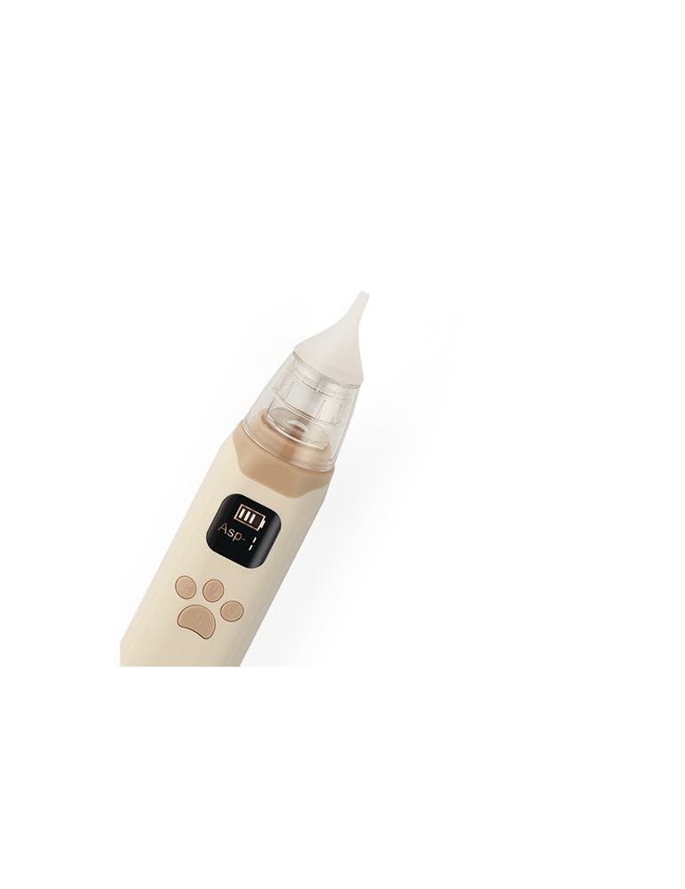 BabyOno Aspirador nasal electrónico, silicona, 3 boquillas suaves, carga USB-C, 65 kPa, 50 dB, modelo 1470/01
