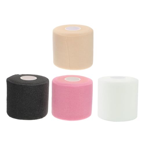 FRCOLOR 4 Rolls Skin Sponge Membrane Self Adhesive Medical Tape Adhesive Fitness Tape Tennis Elbow Elastic Tape Stretchy Athletic Tape Sports Tape Adhesive Tape Volleyball