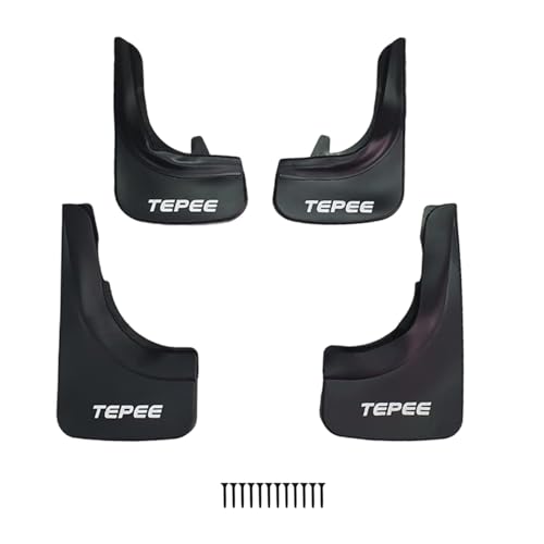 Apline Compatible avec Peugeot Partner 2 Tepee 2008-2018 Jeu de Bavettes Garde-boue Avant et Arrière de Voiture 4 Pcs Noir