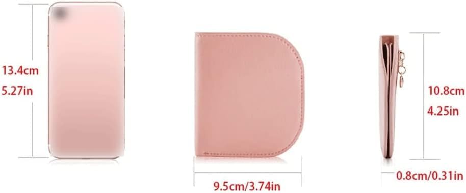 Spacious & Functional Leather Wallet Slim Simple Card Holder Mini Portable Buckle Coin Purses 6 Card Slots Coins Pocket for Women Clutch Purse2