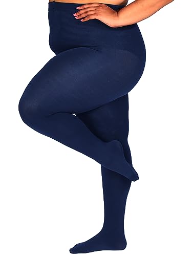 Image of HONENNA Queen Plus Size Fleece Lined Tights, 11+ Colors Thermal Warm Winter Tights for Women, Medias Termicas Mujer Invierno