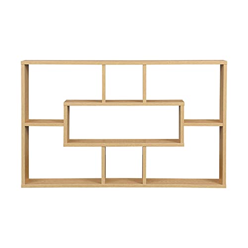 Floating Shelf Wall Shelves for Bedroom Wall Mounted Bookcase Hanging Shelves Bookshelf Book Shelves for Living Room Display Wooden Multi Compartment Shelving Unit