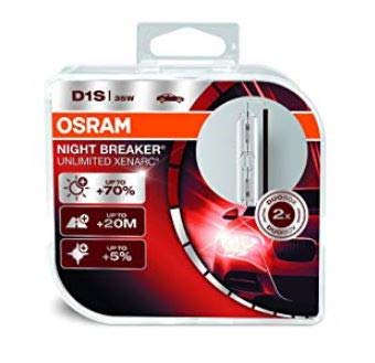 COPPIA LAMPADE OSRAM Osram Coppia Lampade D1S Night Breaker Unlimited Xenarc +70% Xenon 66140XNB