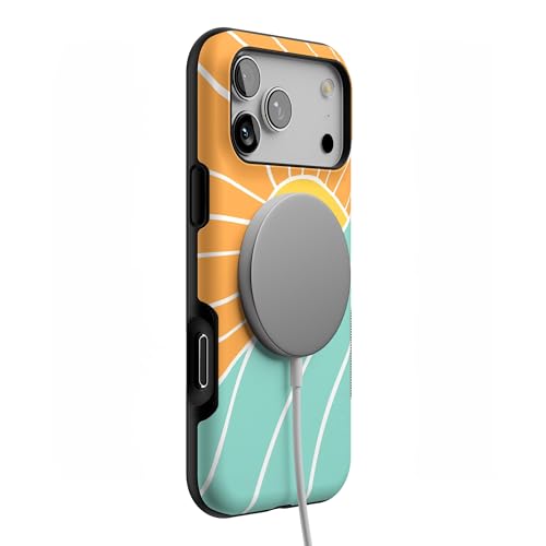 Coque iPhone 17 Pro Max Casely vagues et soleil design de protection compatible MagSafe - 6