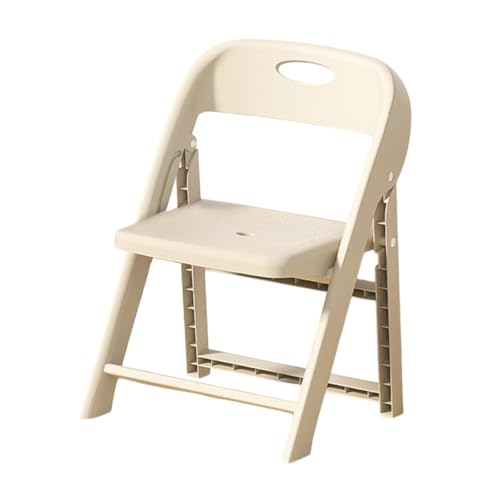 FLCPJGV Silla Apilable para Niños con Respaldo, Diseño Plegable para Uso Escolar, Blanco, Individual