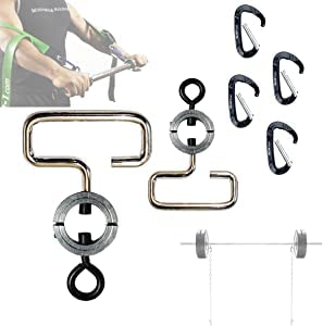 ALLN-1 F2 ChainBeast PRO Package, Attach Weight Lifting Metal Chain and Resistance Bands to Barbell Weights and Squat Bar, Innovative Powerlifting Resistance Connector