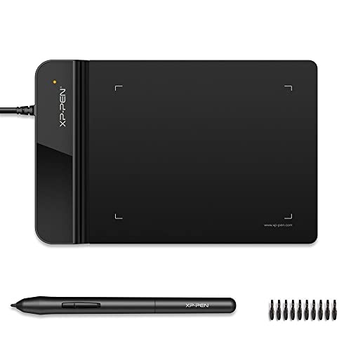 XPPen StarG430S 4x3 Inches Graphic Pen Tablet, 8192 Pressure Levels, Battery-Free Stylus, 20 Replacement Nibs, Compatible with Windows/Mac/Linux for Online Teaching/E-Signature/Presentations – Black