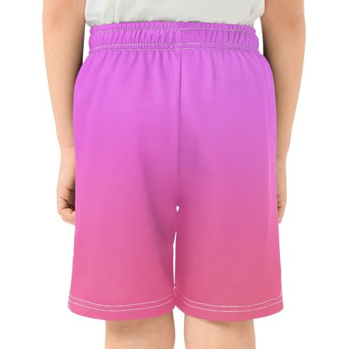 Magenta Purple Fuchsia Boys Athletic Shorts Kids Basketball Shorts Gym Short for Summer S3