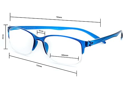 Image of DR.HARMANN'S READING GLASSES FITTED WITH BLUE BLOCK LENS (Model: Library 8 Computer Readers with Blue Light Blocking and Blue Rays filter)