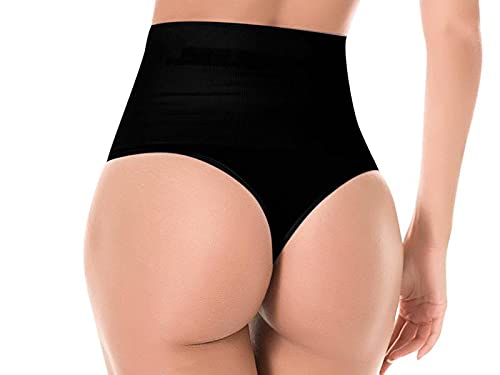 Calcinha Modeladora Fio Dental Sem Costura Preta (Preto, G)