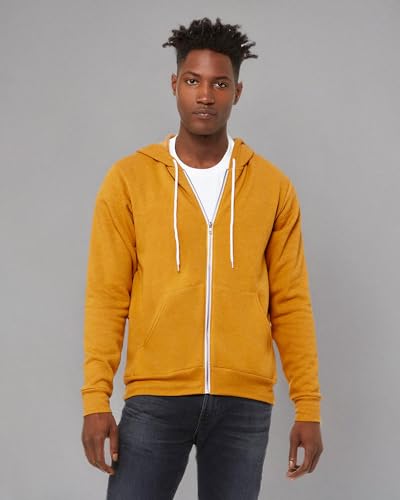 Bella Canvas - Sponge Fleece Full-Zip Hoodie - 3739 - S - Heather Mustard2