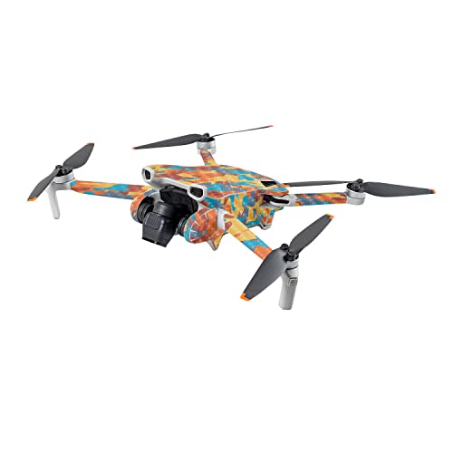 Image of MightySkins Carbon Fiber Skin Compatible with DJI Mini 3 - Retro Camouflage | Protective, Durable Textured Carbon Fiber Finish | Easy to Apply