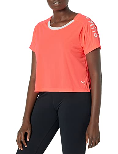 T-shirt à logo PUMA femme haut de sport respirant col rond manches courtes