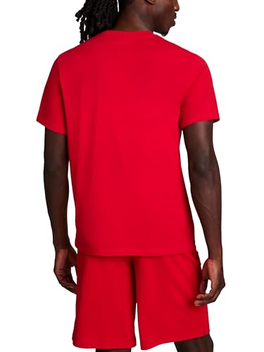 Image of Champion Men's Graphic Short Sleeve T-Shirt, Standard Fit, Tonal Script Logo, Midweight 100% Cotton