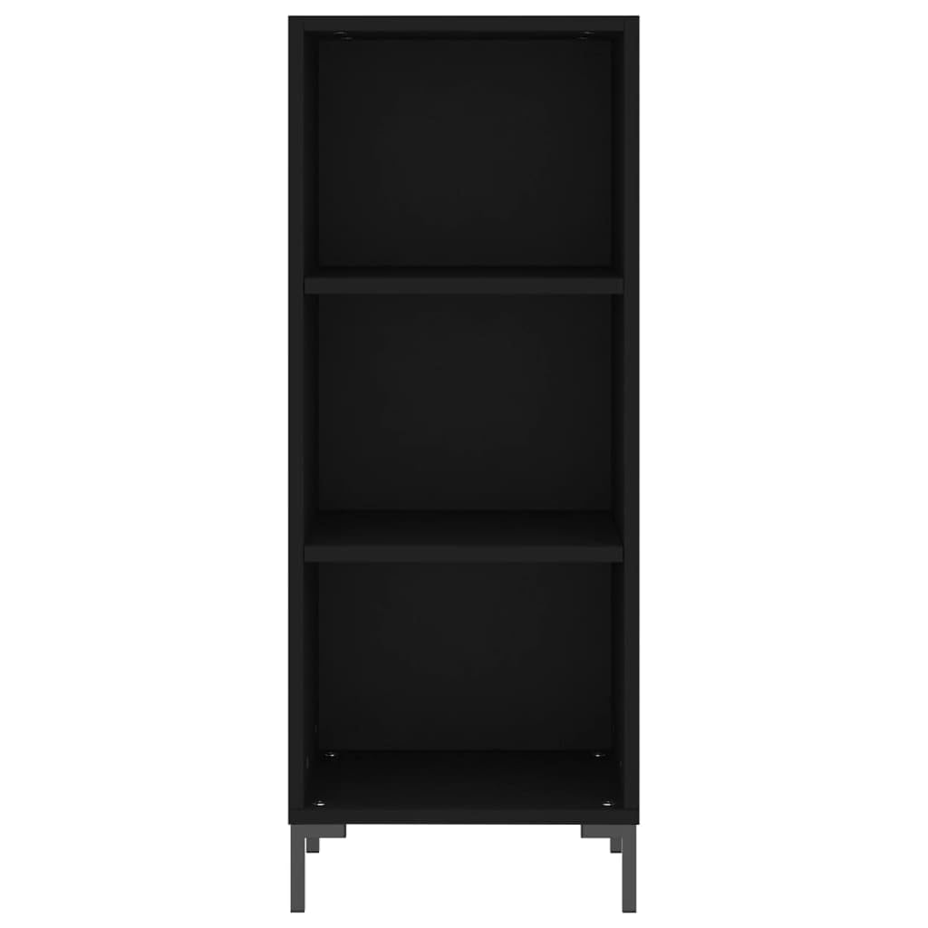 Möbel Wohnaccessoire Highboard Schwarz 34,5x34x180cm Engineered Wood-Furniture