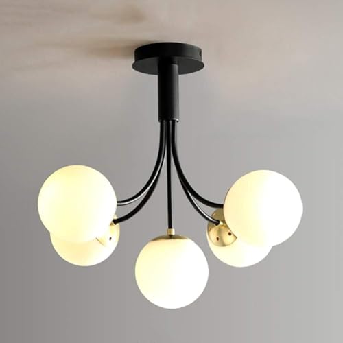 Plafond en verre globe pour remplacer un luminaire de salon démodé
