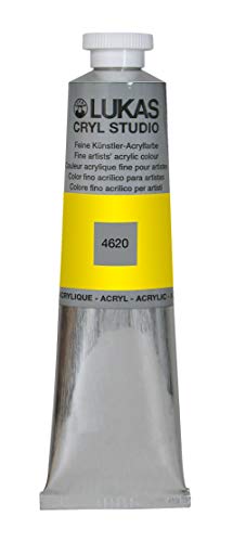 LUKAS Cryl Studio Peinture acrylique de qualité premium Jaune citron 75 ml