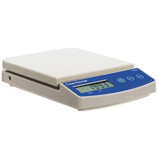 Cole-Parmer EB-50-1201 115v Compact Portable Toploading Balance, 1200g x 0.1g, Universal Voltage