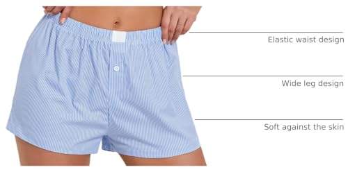 Image of Womens Boxer Shorts Y2k Lounge Pj Shorts Low Rise Striped Pajamas Sleep Lounge Plaid Gingham Micro Short Pants