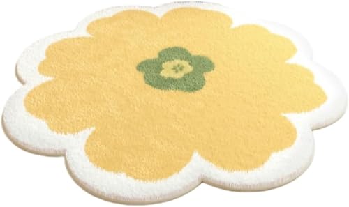 Neboka花の形 カーペット 円形 ラグ ラグマット 可愛い 小さめ 丸形 rug carpet 和風 回転椅子、耐摩耗性の模造カシミアカーペット 洗えるラグ 抗菌除ダニ 絨毯 地毯 じゅうたん 滑り止め付 玄関マット 子供部屋 リビング 寮 直径60/