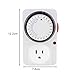 Amagogo Timing Socket Mechanical Timer Switch Outlet Intelligent PC Material Plug with Quiet And Energy Saving Suitable for Kitchen Home Office