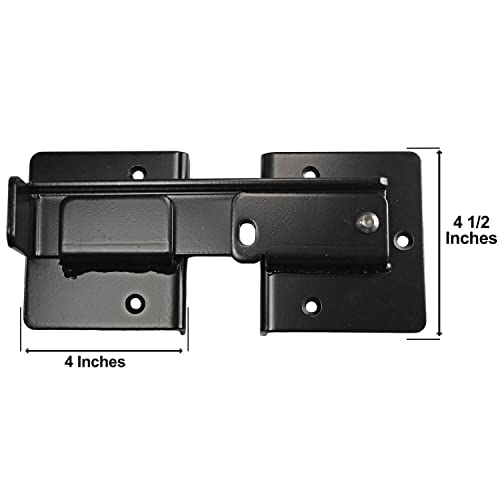 Double Gate Flip Sentry Gate Latch-Flip Latch, Latches Two Gates Together & Can Be Padlocked For Added Security-Heavy Duty Double Gate Latch Is Powder Coated Black & Has Bolt Gate Hardware #TOP1