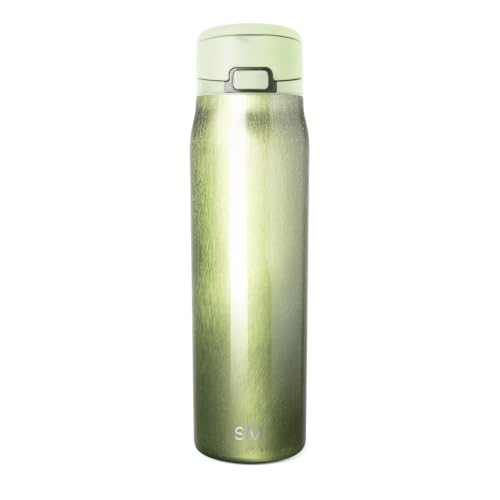 Image of Simple Modern Water Bottle with Straw & Handle | 30oz | Cateye | Mesa Loop Insulated Water Bottle for School, Sports, Travel | Leak Proof, Stainless Steel | Key Lime Cateye
