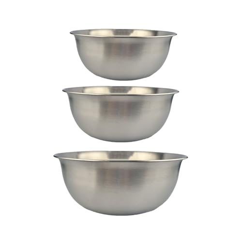 Set de 3 tazones de acero inoxidable para mezclar miniatura 1