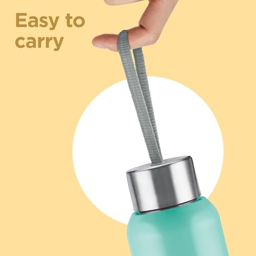 Image of Milton Halo 600 Steel Thermoware, Inner Steel, PU Insulated, Leak Proof Water Bottle for School Kids, Office, Gym, Easy to Carry Strap, 500 ml, Aqua Green