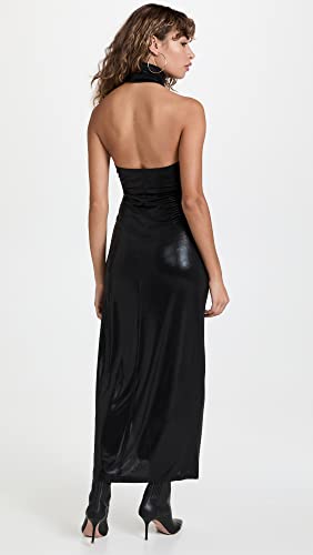 Image of Norma Kamali Women's Halter Turtle Side Slit Gown
