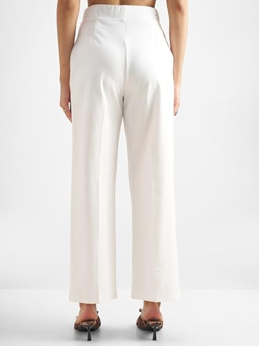 Image of Tokyo Talkies Wide Leg Relaxed fit Korean Pants |Ultra Soft|High Rise Pleated Trousers |Workwear|Formal All Day wear