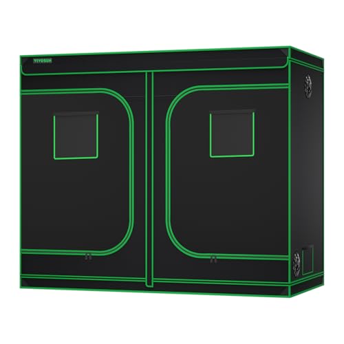 VIVOSUN S848 4x8 Grow Tent 96'x48'x80' High Reflective Mylar Tents with Observation Window and Floor Tray for Hydroponics Indoor Plant for VS4000/VSF4300