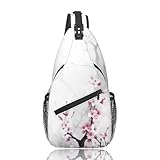[DADABULIU] ボディバッグ 桜 花 和風 斜め掛け ショルダー バック レディース メンズ 大容量 軽量 防水 通勤 ハイキング 旅行 通学